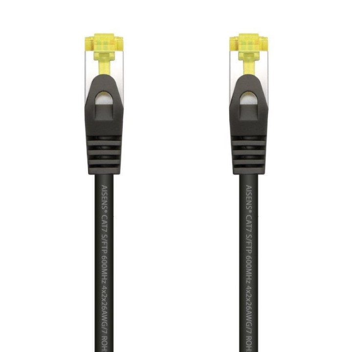 Cable de red rj45 sftp aisens a146-0484 cat.7/ 25cm/ negro