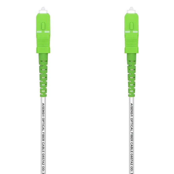 Cable de fibra óptica g657a2 3.0 aisens a152-0493/ lszh/ 1m/ blanco