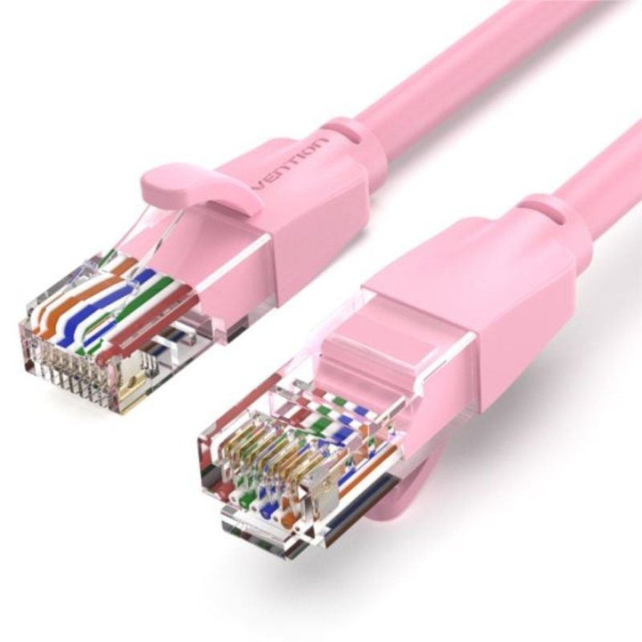 Cable de red rj45 utp vention ibepf cat.6/ 1m/ rosa