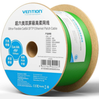 Bobina de cable rj45 sftp vention ihtg305 cat.6a/ 305m/ verde