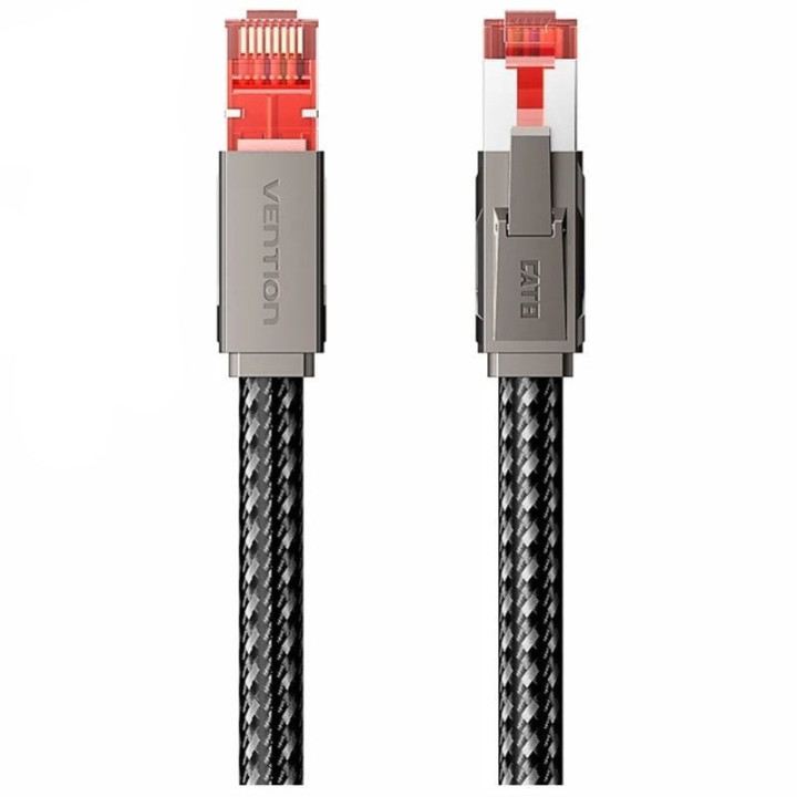 Cable de red rj45 sftp vention ikmhj cat.8/ gaming/ 5m/ gris