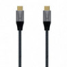 Cable usb 3.2 tipo-c aisens a107-0634 20gbps 5a 100w/ usb tipo-c macho - usb tipo-c macho/ hasta 100w/ 2500mbps/ 2m/ gris