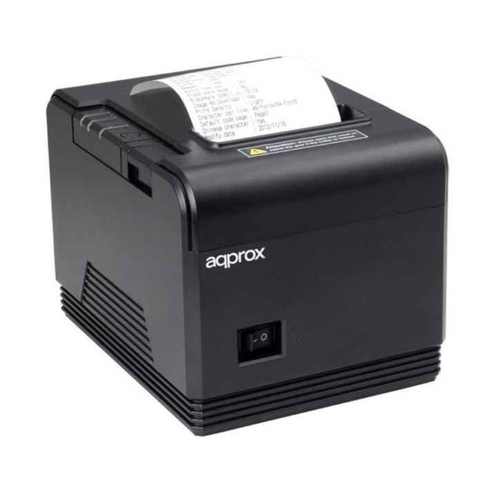 Impresora de tickets approx apppos80am/ térmica/ ancho papel 80mm/ usb-rs232/ negra