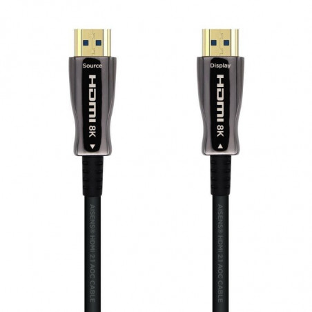 Cable hdmi 2.1 aoc 8k aisens a153-0520/ hdmi macho - hdmi macho/ 40m/ negro