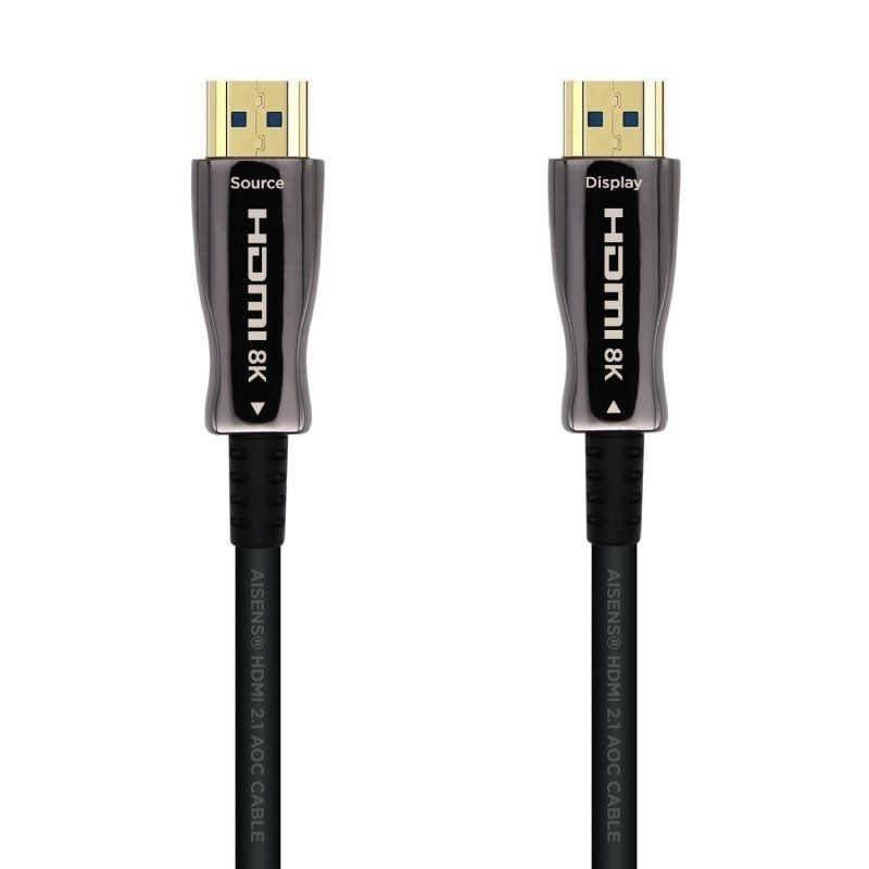 Cable hdmi 2.1 aoc 8k aisens a153-0524/ hdmi macho - hdmi macho/ 100m/ negro