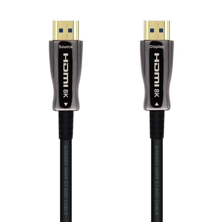 Cable hdmi 2.1 aoc 8k aisens a153-0516/ hdmi macho - hdmi macho/ 15m/ negro