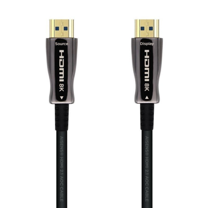 Cable hdmi 2.1 aoc 8k aisens a153-0521/ hdmi macho - hdmi macho/ 50m/ negro