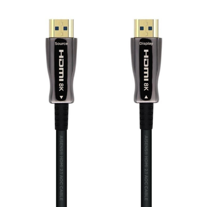 Cable hdmi 2.1 aoc 8k aisens a153-0524/ hdmi macho - hdmi macho/ 100m/ negro