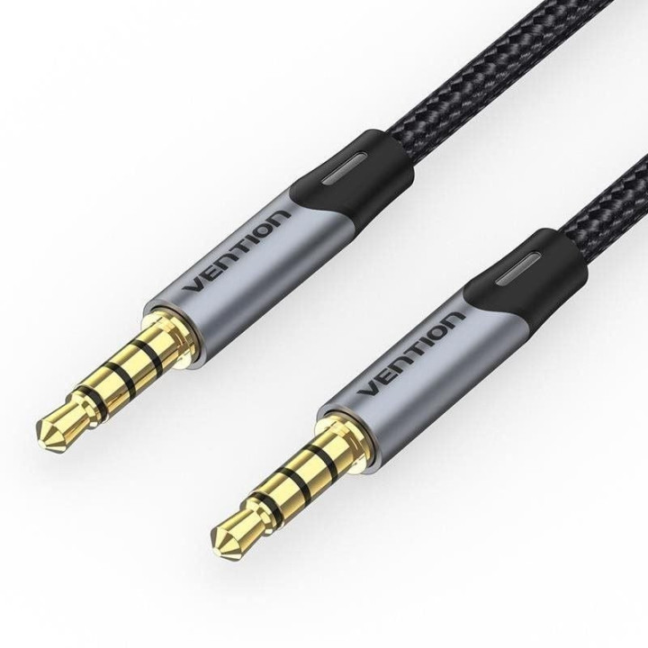 Cable estéreo vention baqhg/ jack 3.5 macho - jack 3.5 macho/ 1.5m/ gris