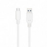 Cable usb 3.1 tipo-c nanocable 10.01.4000-w/ usb tipo-c macho - usb macho/ 50cm/ blanco
