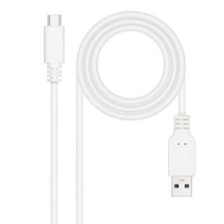 Cable usb 2.0 nanocable 10.01.2102-w/ usb tipo-c macho - usb macho/ 480mbps/ 2m/ blanco