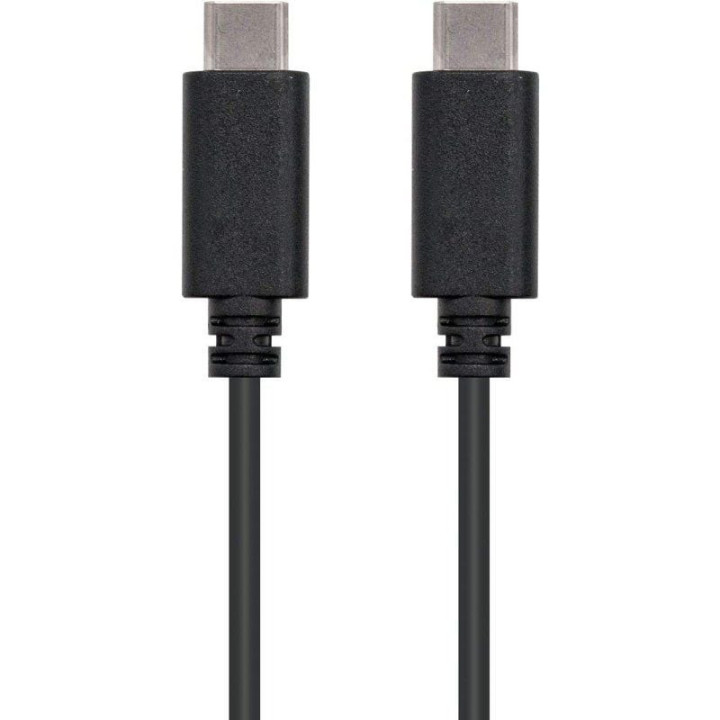 Cable usb 2.0 tipo-c nanocable 10.01.2301/ usb tipo-c macho - usb tipo-c macho/ 480mbps/ 1m/ negro