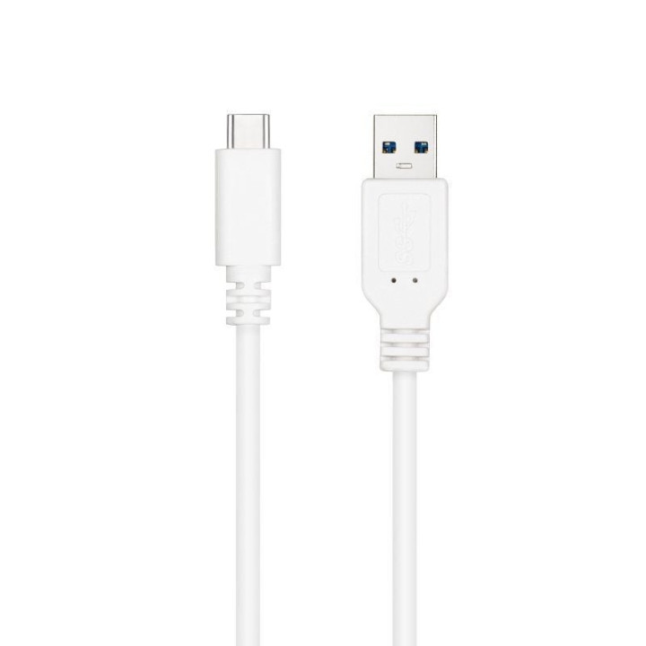 Cable usb 3.1 tipo-c nanocable 10.01.4001-l150-w/ usb tipo-c macho - usb macho/ 10gbps/ 1.5m/ blanco