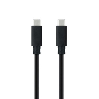 Cable usb 3.1 tipo-c nanocable 10.01.4101-l150/ usb tipo-c macho - usb tipo-c macho/ hasta 100w/ 10gbps/ 1.5m/ negro