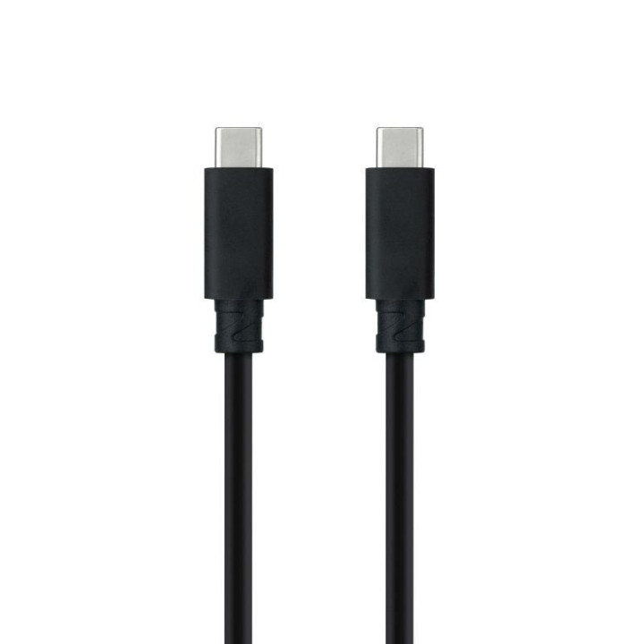 Cable usb 3.1 tipo-c nanocable 10.01.4101-l150/ usb tipo-c macho - usb tipo-c macho/ hasta 100w/ 10gbps/ 1.5m/ negro