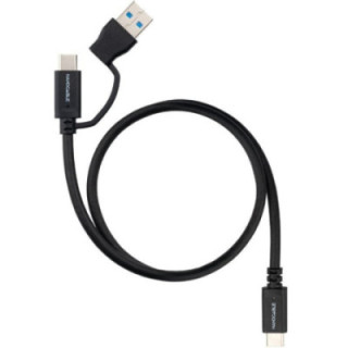 Cable usb 3.2 tipo-c nanocable 10.01.4800/ usb tipo-c macho/ usb macho - usb tipo-c macho/ hasta 60w/ 10gbps/ 50cm/ negro