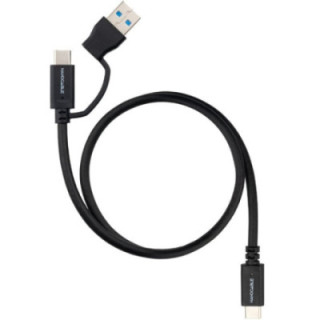 Cable usb 3.2 tipo-c nanocable 10.01.4801/ usb tipo-c macho/ usb macho - usb tipo-c macho/ hasta 60w/ 10gbps/ 1m/ negro