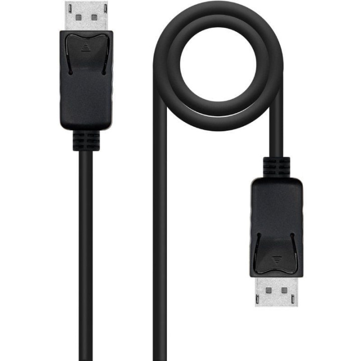 Cable displayport nanocable 10.15.2702/ displayport macho - displayport macho/ 2m/ negro