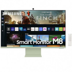 Smart monitor samsung m8 s32bm80guu 32'/ 4k/ smart tv/ webcam/ multimedia/ verde y blanco