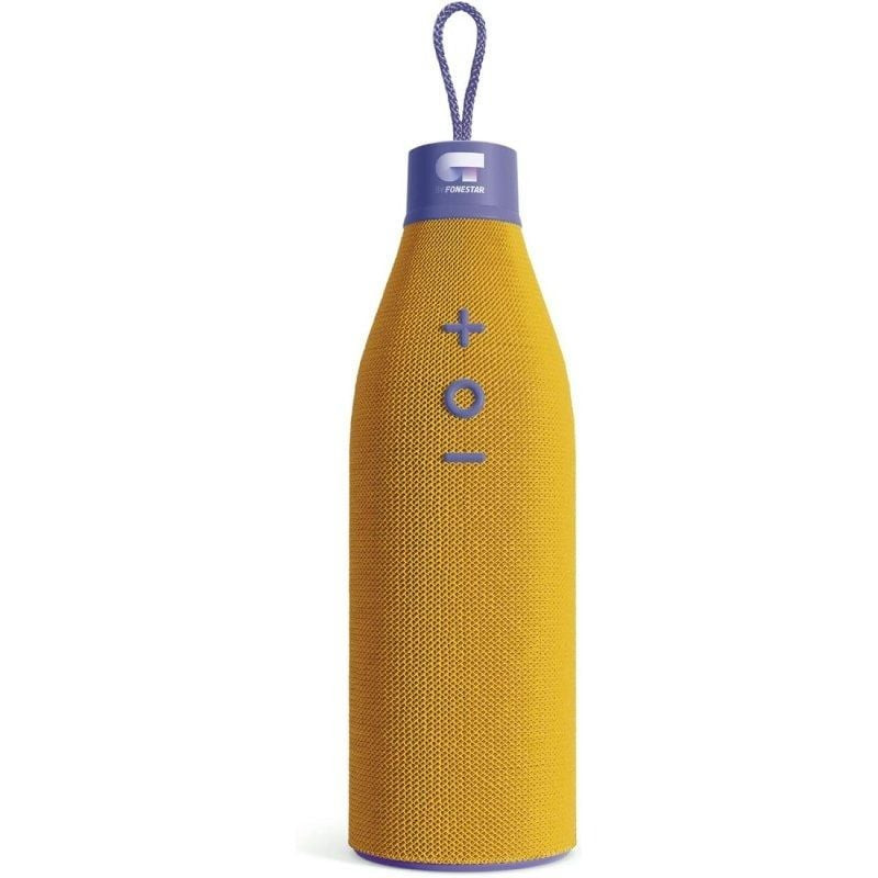 Altavoz con bluetooth fonestar lemon bottle/ 3w rms/ amarillo y morado