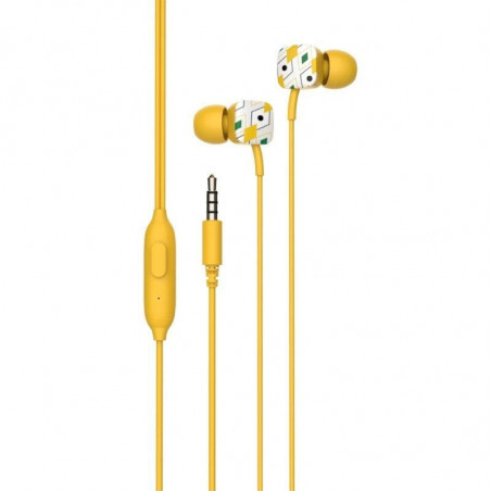 Auriculares intrauditivos spc hype/ con micrófono/ jack 3.5/ amarillos